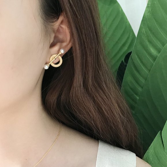 Pearl earrings with silver design ZBGJZB00162 - Picture 6 of 7